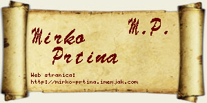 Mirko Prtina vizit kartica